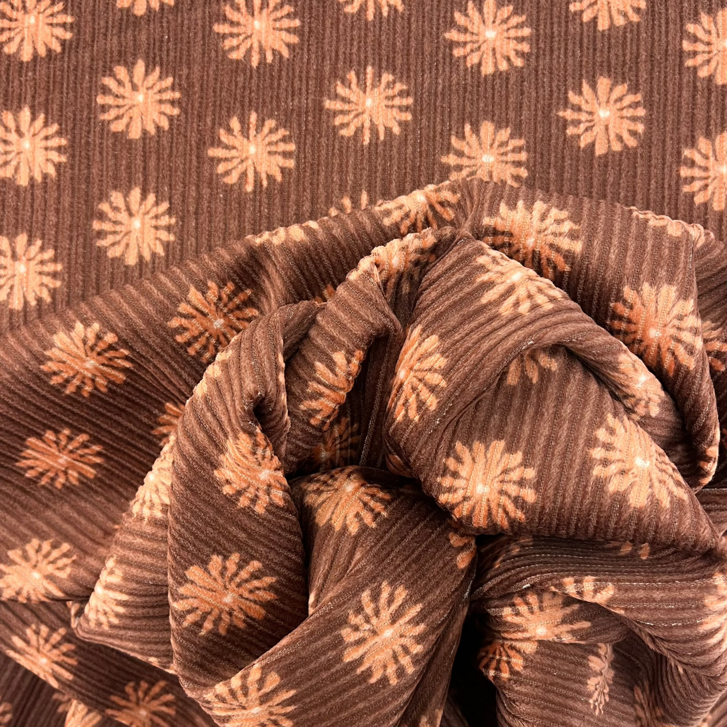Blumen Cord / Braun