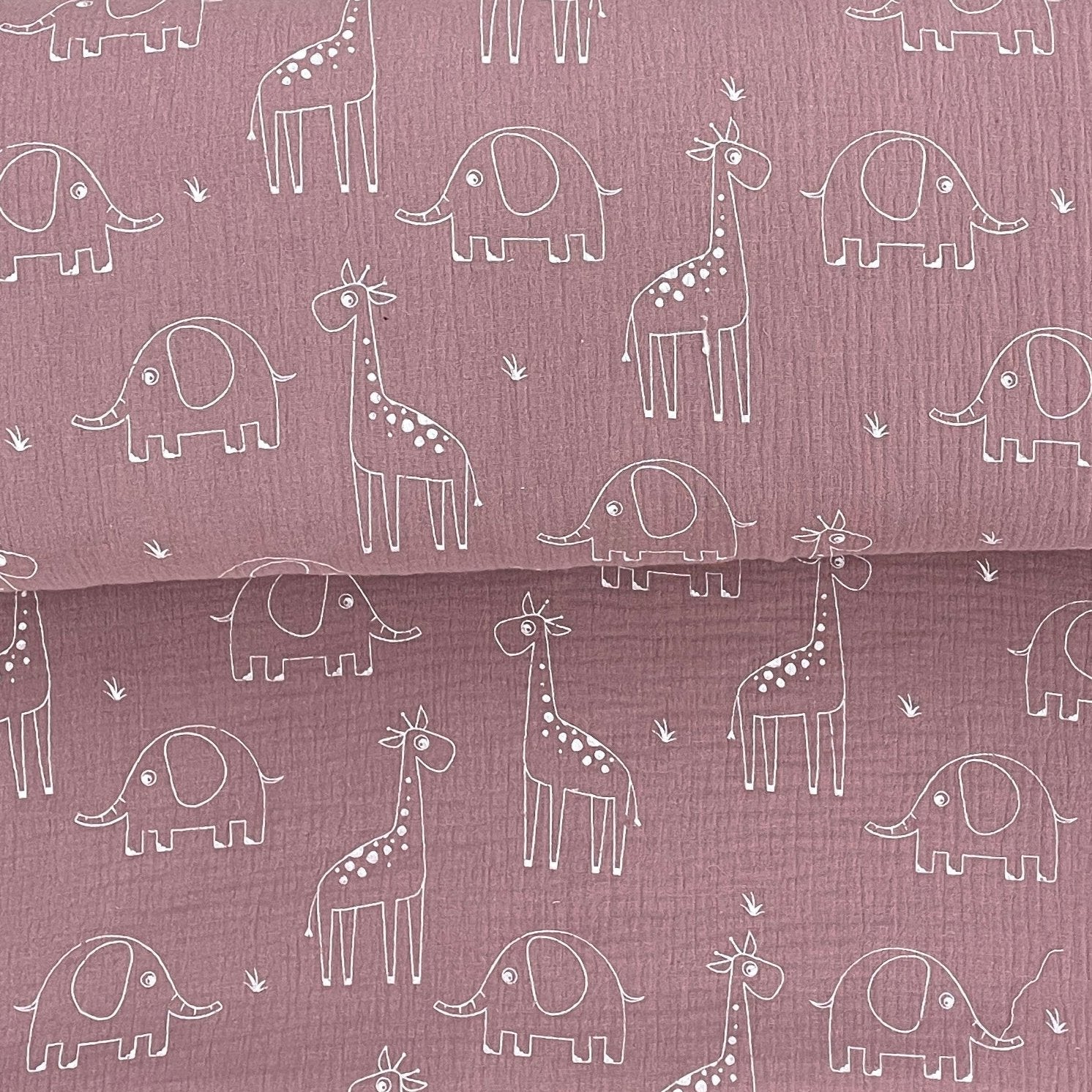 Musselin / Tiere Altrosa - Maras Atelier